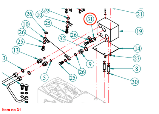 Garnitură lipită M14 / 9/16UNF (10 bucăți) Captain, Startrac, Antonio Carraro, etc.