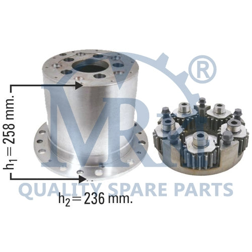 Butuc Bell Complet cu Gear 9614 - 1 buc 9106 - 1 buc 9932 - 1 buc 9413 - 5 buc 9511 - 1 buc