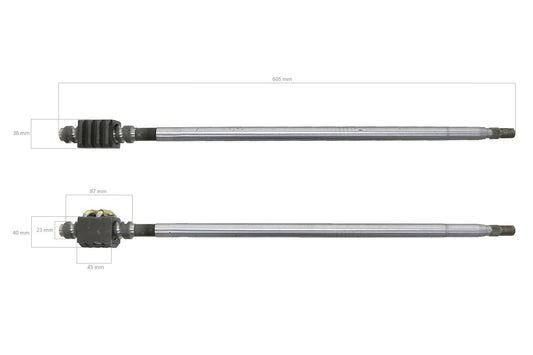 Arbore de direcție Yanmar YM195, YM240, YM1500, YM1600, YM1700, YM1900, YM2000,