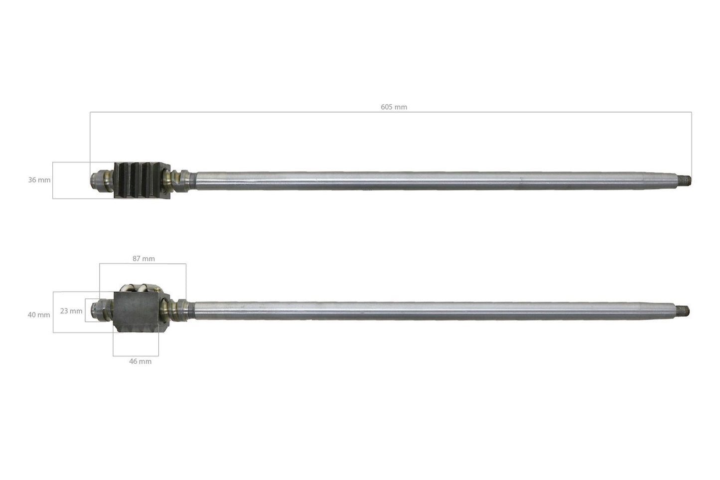 Arbore de direcție Kubota L175F, L185DT, L185F, L225, L225DT, L245DT, L245F, L1500, L1501, L1801, L2000, L2201DT