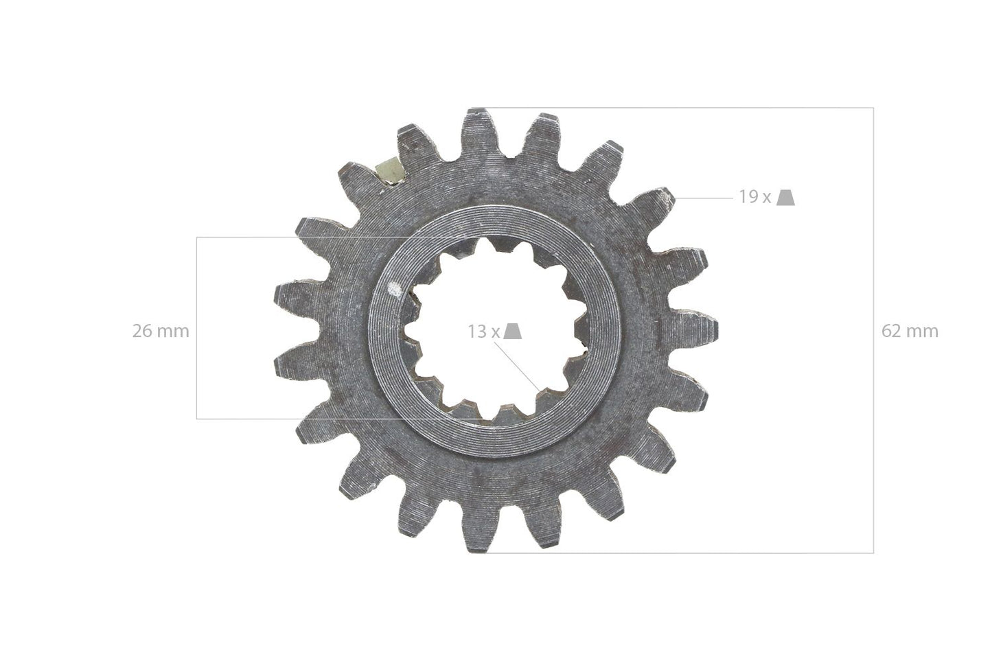 Angrenaj 13 / 19 dinți PTO Iseki TU-, TX-Types, Bolens, Massey Ferguson, White,