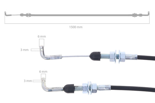 Cablu accelerație Iseki, Sial 3, 5, TF3, TF5, TF317, TF321, TF325, 3130, 3125
