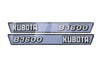 Set autocolante capotă Kubota B1600