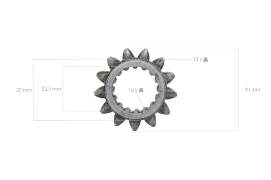 Angrenaj 13TX16T Kubota B1200, B1400, B1402, B1-14, B1-15, B40