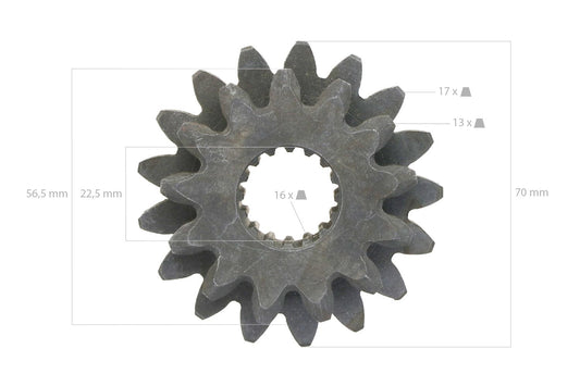 Angrenaj Kubota 13TX17T 16 caneluri punte spate B1200, B1400