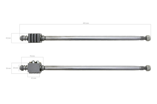 Arbore de direcție Yanmar YM135, YM155, YM165, YM1100, YM1300 (ROȘU), YM1301,
