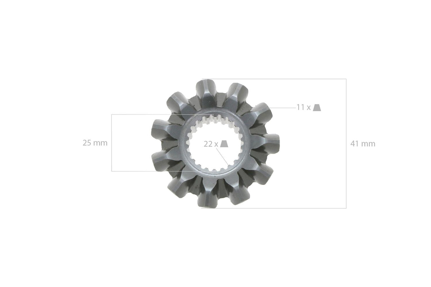 Iseki Gear bevel Spindel SF230, TM215, TM217, TM223, TC213 11 tanden