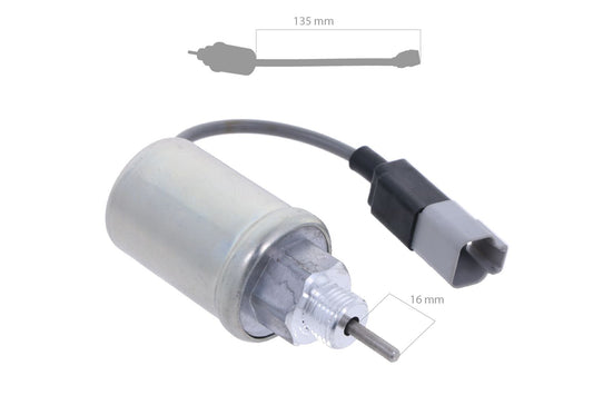 Solenoid de oprire Mitsubishi S3L3, S3L3L, S4L3, S4L3L, Shibaura N3LD, N4LDI, Perkins, 404, 403
