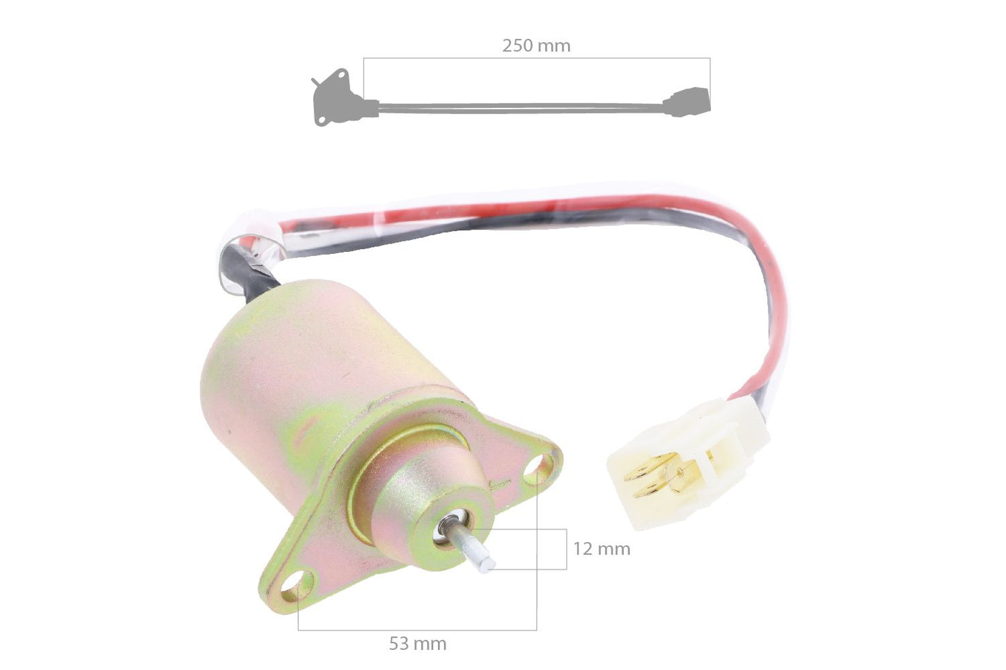 Solenoid de oprire Yanmar 3TN66, 3TNE68, 3TNV70, 3TNV76, 3TNE84, 3TNE88, 4TNE84, 4TNV94, 4TNV98, 4TNV106, 4TNV88