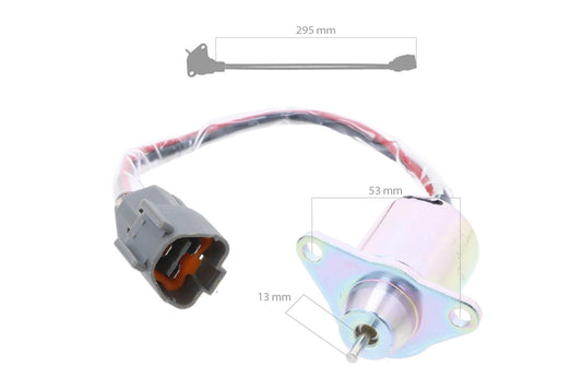 Solenoid de oprire Yanmar 3TNE88, 3TNV70, 3TN76, 3TNV82, 3TNV88, John Deere, 4200, 4300, 4400, 4500, 4600, 4700, Komatsu, Hyundai