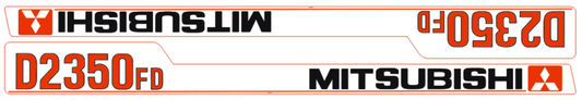 Set autocolante capotă Mitsubishi D2350