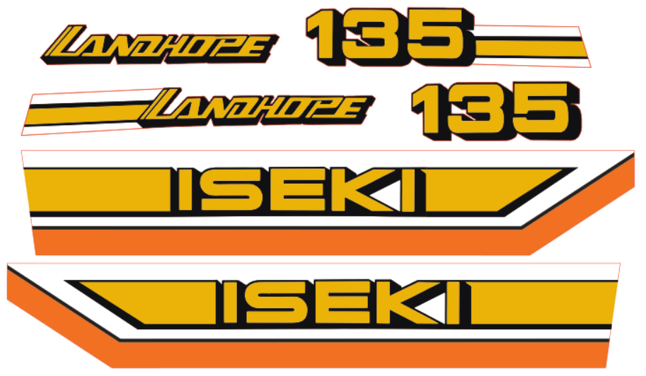 Set autocolante capotă Iseki Landhope TU135