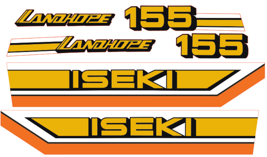 Set autocolante capotă Iseki Landhope TU155