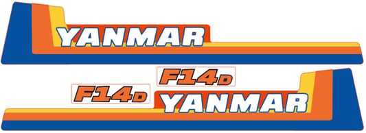 Set autocolante capotă Yanmar F14