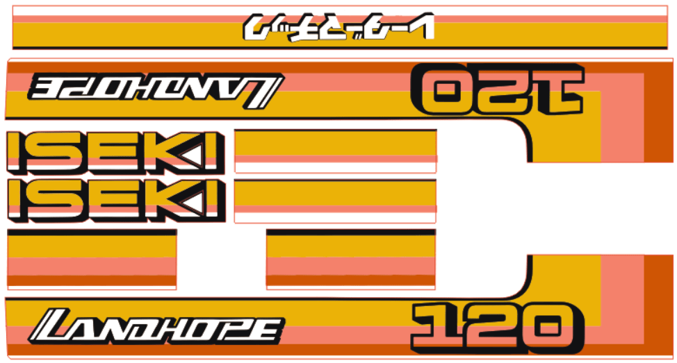 Set autocolante capotă Iseki Landhope TU120