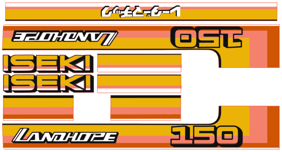 Set autocolante capotă Iseki Landhope TU150