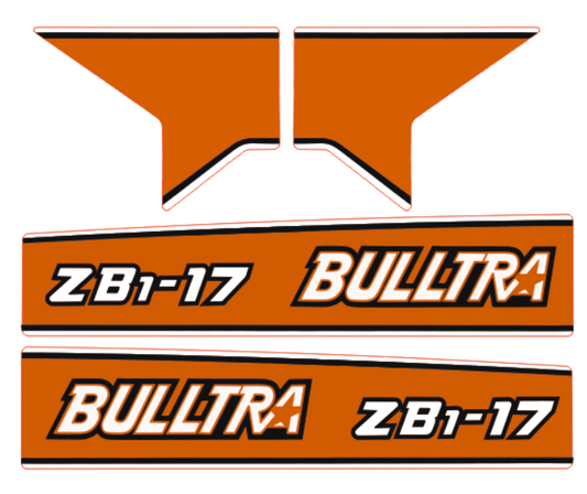 Autocolant capotă Kubota Bulltra B1-17