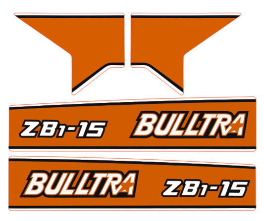 Autocolant capotă Kubota Bulltra B1-15