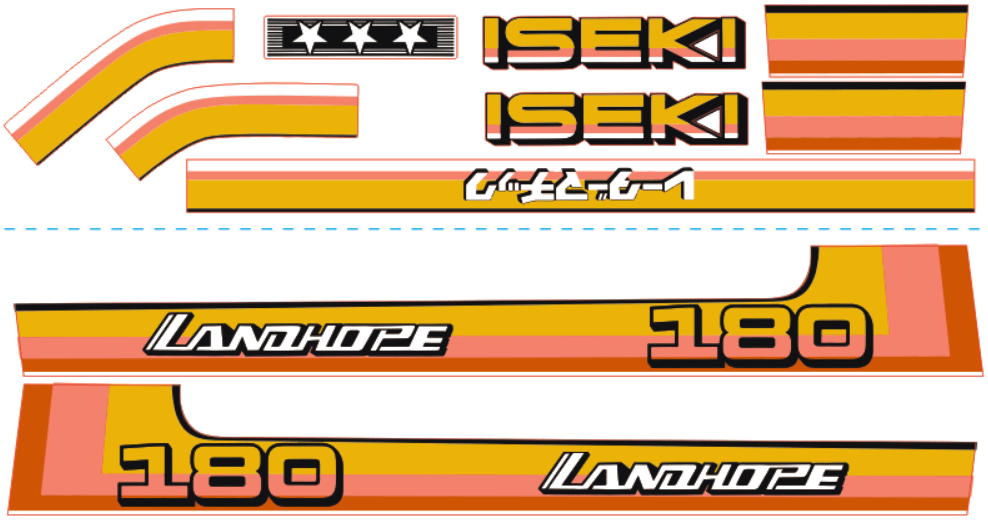 Set autocolante capotă Iseki Landhope TU180