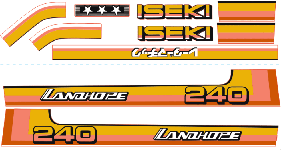 Set autocolante capotă Iseki Landhope TU240