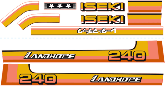 Set autocolante capotă Iseki Landhope TU240