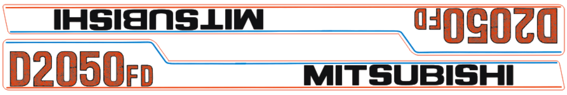 Autocolant capotă Mitsubishi D2050