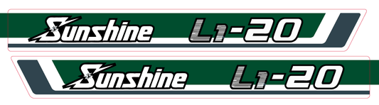 Autocolant capotă Kubota Sunshine L1-20