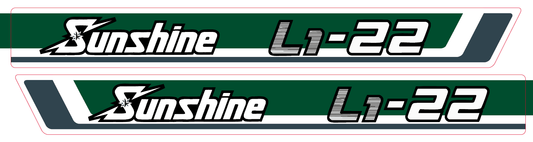 Autocolant capotă Kubota Sunshine L1-22