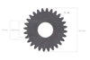 Angrenaj pentru marșarier Iseki TE4270