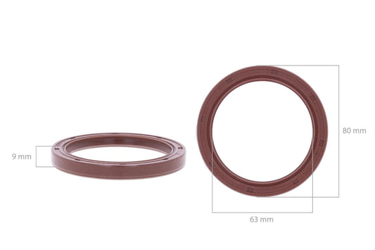 Simering arbore cotit lateral volantă 63x80x9mm Kubota D600, D640, D650, D662, D722, D750, D782, D850, D902, D950, V1100, V1200, V1205, Z402, Z432, Z482, Z500, Z602