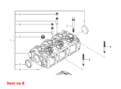 Prezintă chiulasă Iseki /Isuzu E3CD, E3CE, E3CF, E3CG, E4CG, E262, E269, E374, E383, E393, E3100, E3112, Massey Ferguson, Mitsubishi,