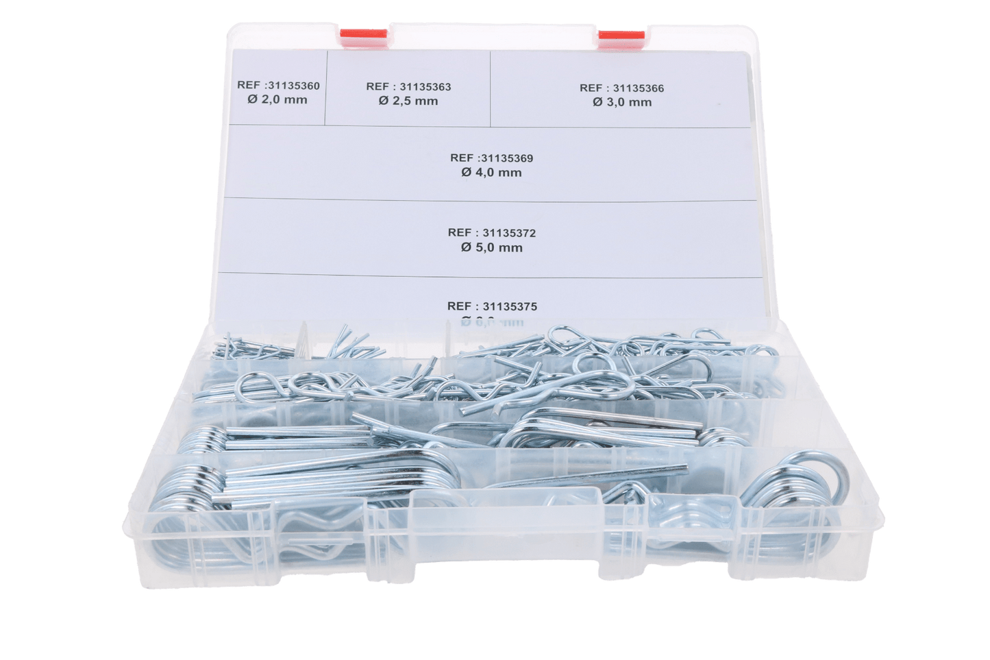 Cutie asortată 295 pini cu clipsuri R