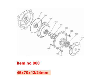 Etanșare arbore punte spate 4WD Kubota GL-, L1-, L2-, L-, M-Types