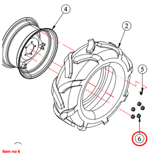 Piuliță roată (partea din spate) Captain, Startrac, Antonio Carraro, Agritech, etc.,