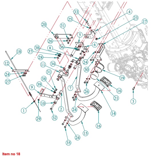 Cablu de pedală de accelerație HST Captain, Startrac, Antonio Carraro, etc.