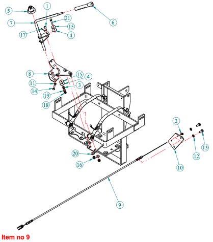 Cablu accelerație manuală Captain 263H, Startrac 26H, 263H, Antonio Carraro 26H,
