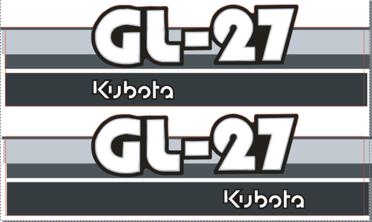 Bonnet decal sticker set Kubota GL27