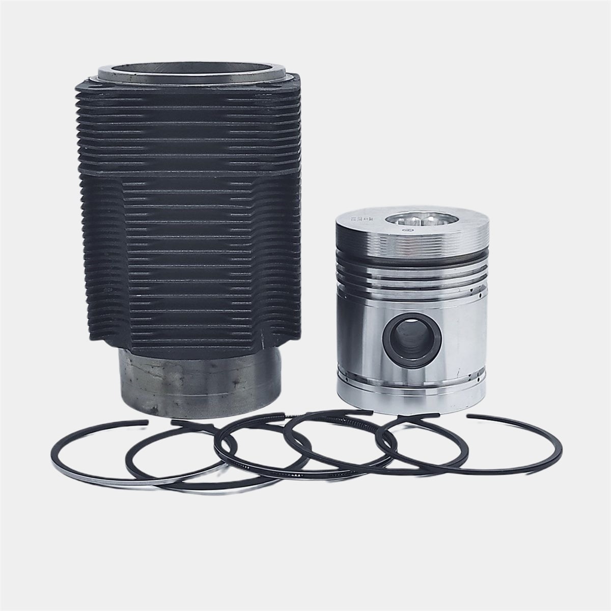 Kit (Piston (CU ALFIN) + Set segmenti piston + Camasa cilindru-RĂCIT AER- Diametru: 107,95 mm): LISTER / HR-4 / HR-6