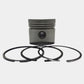 Set piston si segmenti (0,50 - OVERSIZE - Diametru 75,50 mm): YANMAR / 1GM10 / 2GM20 / 3GM30