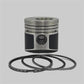 Piston + Set segmenti (0,50 - Diametru: 76,50 mm): MITSUBISHI / K3E-DI / K4E-DI