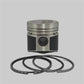 Piston + Set segmenti (0,50 - Diametru: 76,50 mm): MITSUBISHI / K3E / K4E