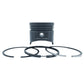 Piston + Set segmenti (0,50 - Diametru: 90,50 mm): RUGGERINI / RF 90 / RF 91 / Nr. referinta: A 2154-S