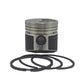 Piston + Set segmenti (STD - Diametru: 78,00 mm): MITSUBISHI / K3F / K4F