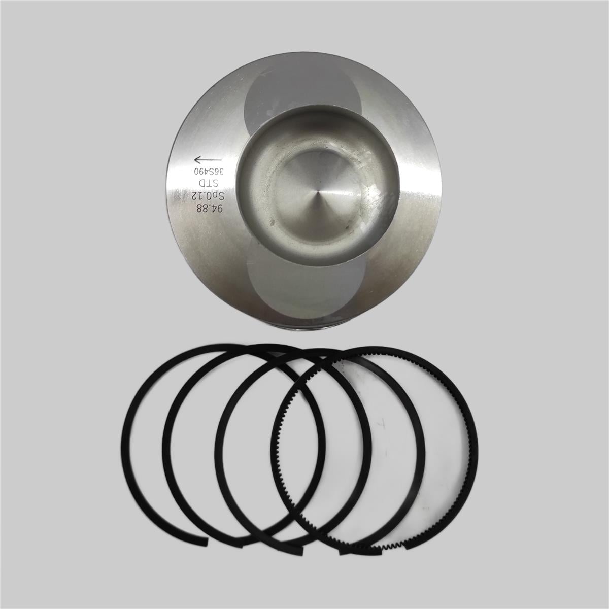 Piston + Set segmenti (STD - Diametru: 95,00 mm): DEUTZ / F1L 812 D / F2L 812 D / F3L 812 D / F4L 812 D / F6L 812 D