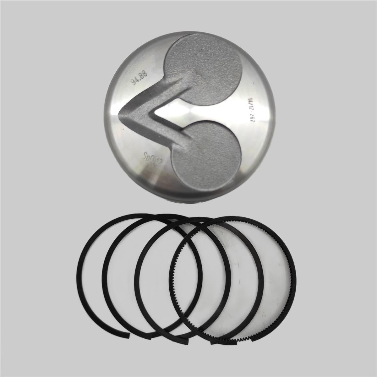 Piston + Set segmenti (STD - Diametru: 95.00 mm): DEUTZ / F1L 812 / F2L 812 / F3L 812 / F4L 812 / F6L 812