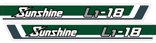 Bonnet decal sticker Kubota Sunshine L1-18