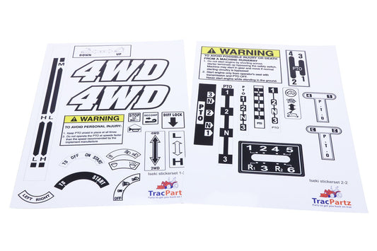 Decal sticker set Iseki TX, TL, TU, TS