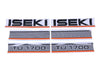 Bonnet decal sticker set Iseki TU1700