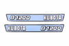 Bonnet decal sticker set Kubota B1200