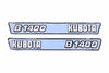 Bonnet decal sticker set Kubota B1400